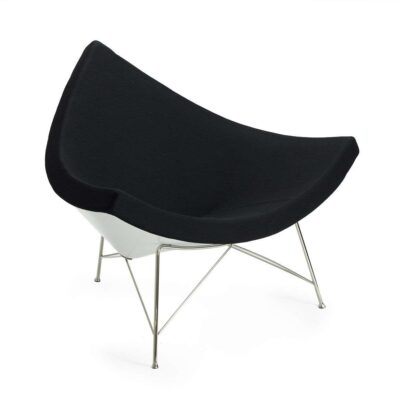 Sillón Coco semipiel negro