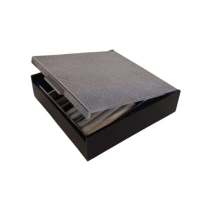 Caja tapa transparente