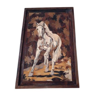 Cuadro Marqueteria Caballo Blanco Cua_307