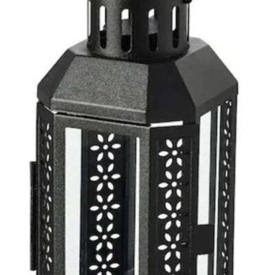 Farol LInterna Porta Vela Forja Negra