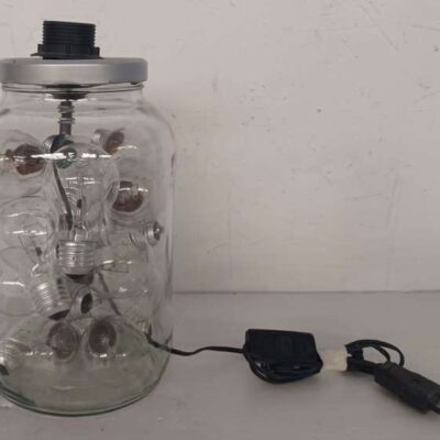 Lámpara de mesa tarro de cristal con bombillas dentro 02616