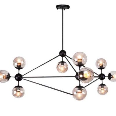 Lámpara Colgante  Mencía, Metal negro, 10 luces 03161