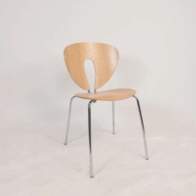 Brown Nordic style dining chair