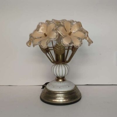 Lámpara de mesa flores rosas. Lmes_123