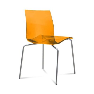 Orange methacrylate chair. 06160