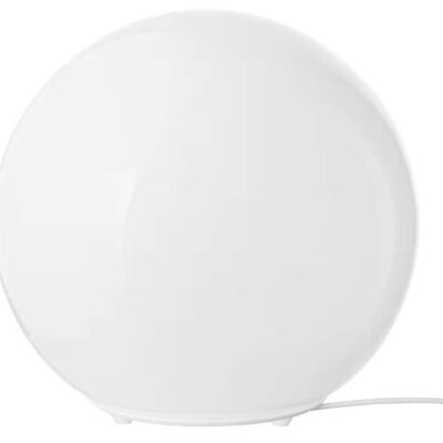 Lámpara Mesa redonda de cristal blanco 25cm 02109