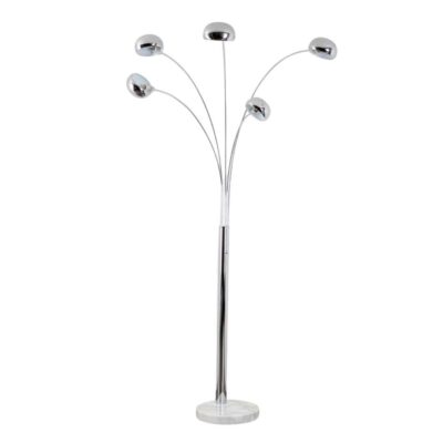 Lámpara de Pie Cromo, 5 luces