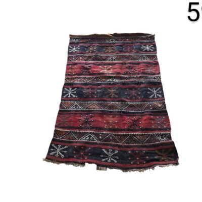 Alfombra tribal de lana tejida a mano es un Kilim afgano vintage o de Anatolia alquiler para eventos, publcidad, peliculas y series