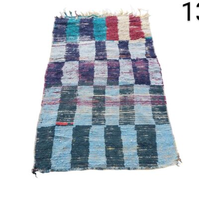 Alfombra bereber de lana multicolor estilo Boucherouite  alquiler para eventos, publicidad, peliculas y series