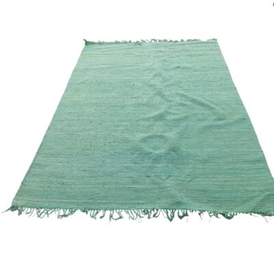 Alfombra de algodón menta de tejido plano de la marca Pergamon alquiler para eventos, publicidad, peliculas y series