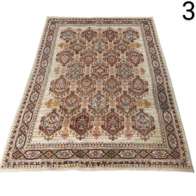 Persian style carpet with a traditional medallion design and ornate borders for rent for events, advertising, films and series.