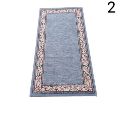 Hallway rug from the Laury Multicolour collection with a floral border design for rent for events, advertising, films and series.