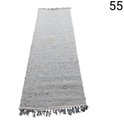 Alfombra de pasillo RugVista Melange gris con flecos en los extremos alquiler para eventos, publicidad, peliculas y series